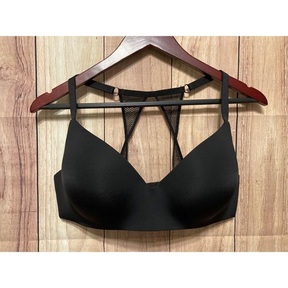 Victoria's Secret Other - Victoria’s Secret 38D T-shirt lightly lined wireless bra black racerback